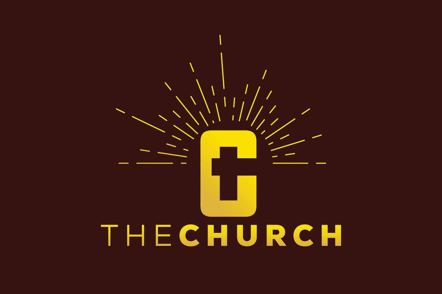 de moda y profesional letra C Iglesia firmar cristiano y pacífico vector logo diseño