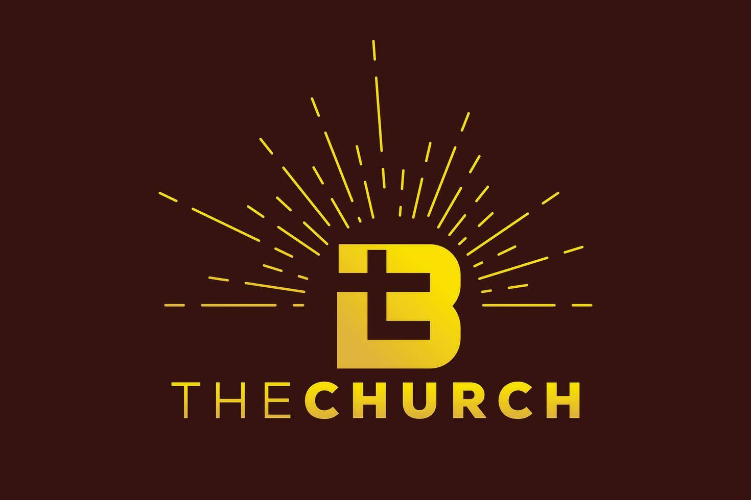 Trendy and Professional letter B church sign Christian and peaceful vector logo design