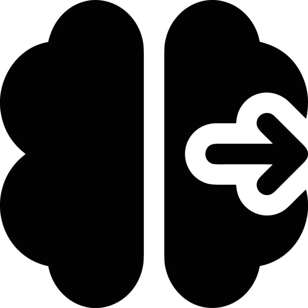 Brain idea symbol icon vector image. Illustration of the creative intelligence think design image. EPS 10