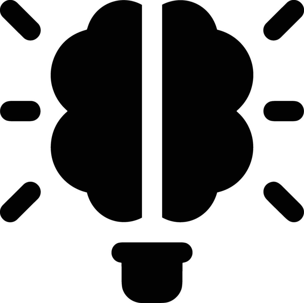 Brain idea symbol icon vector image. Illustration of the creative intelligence think design image. EPS 10