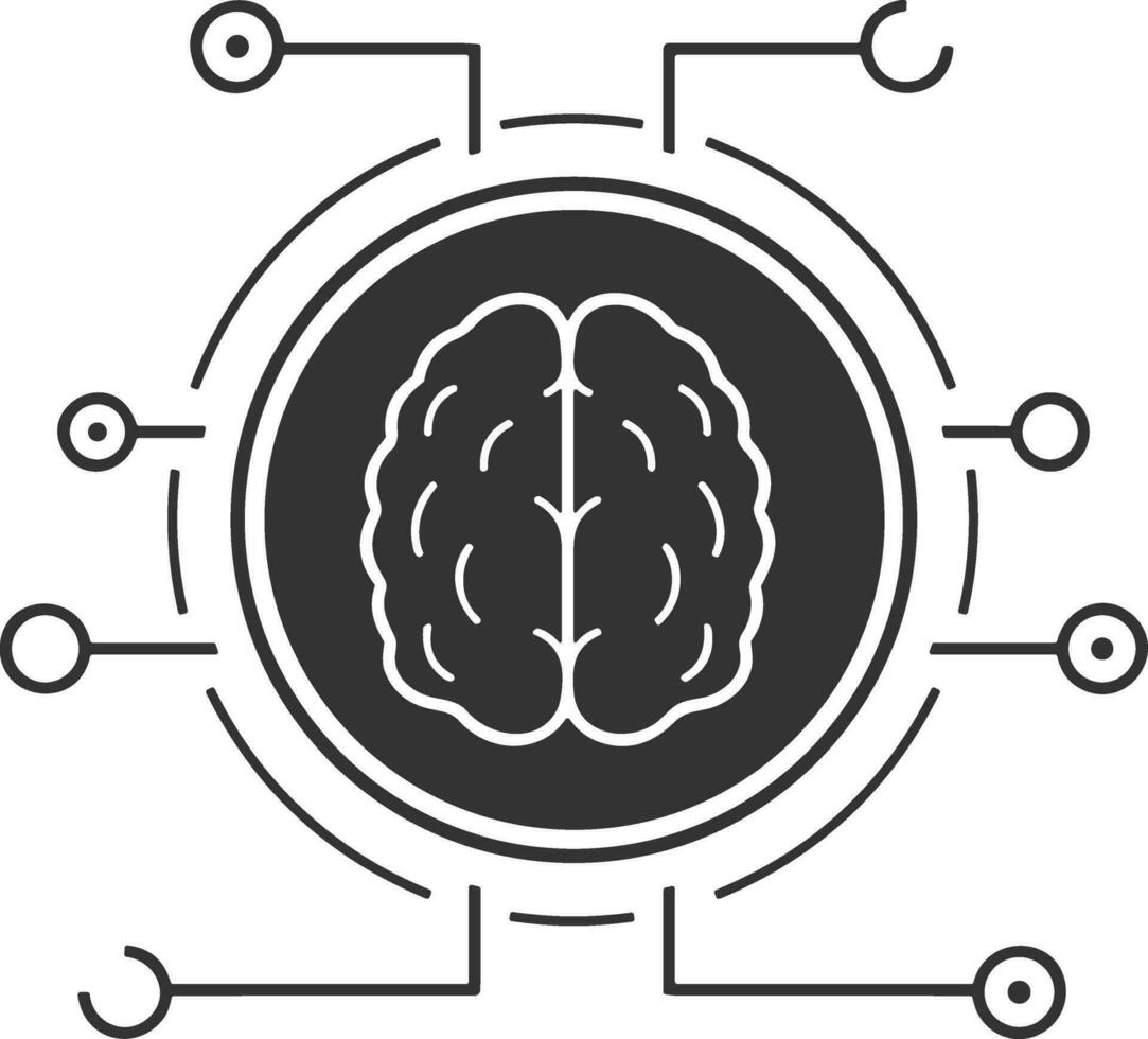 Brain idea symbol icon vector image. Illustration of the creative intelligence think design image. EPS 10