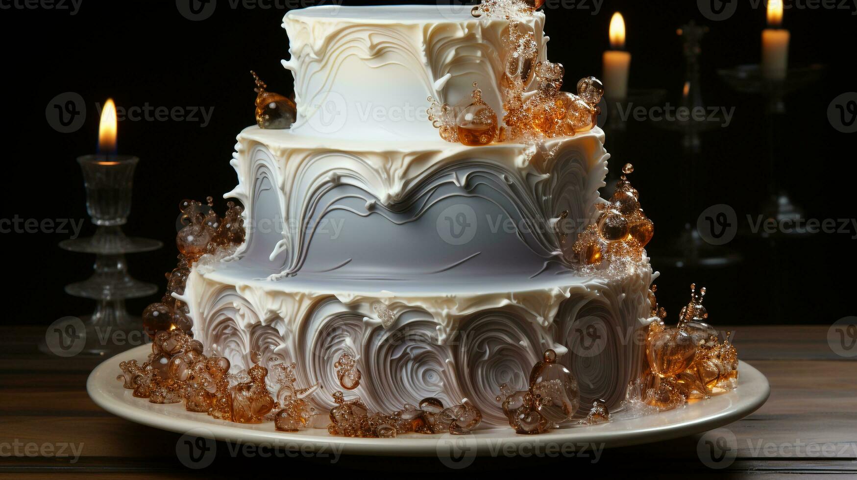 Birthday cake with lots of candles photo