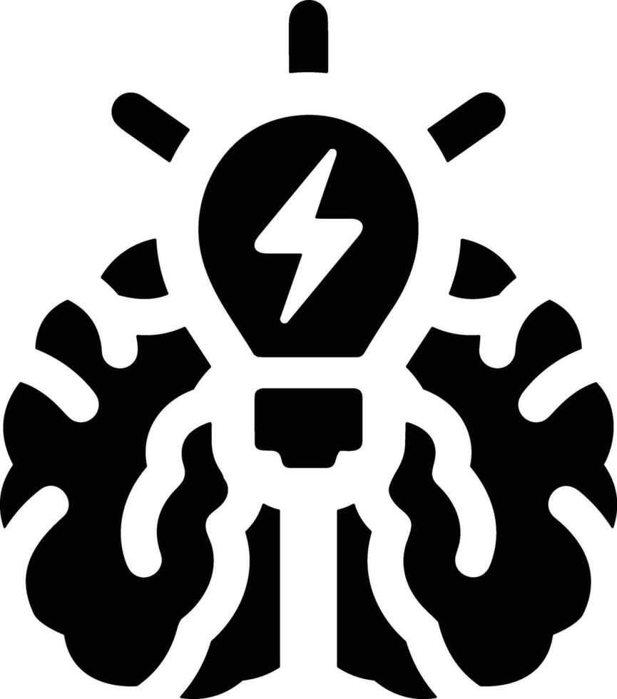 Brain idea symbol icon vector image. Illustration of the creative intelligence think design image. EPS 10