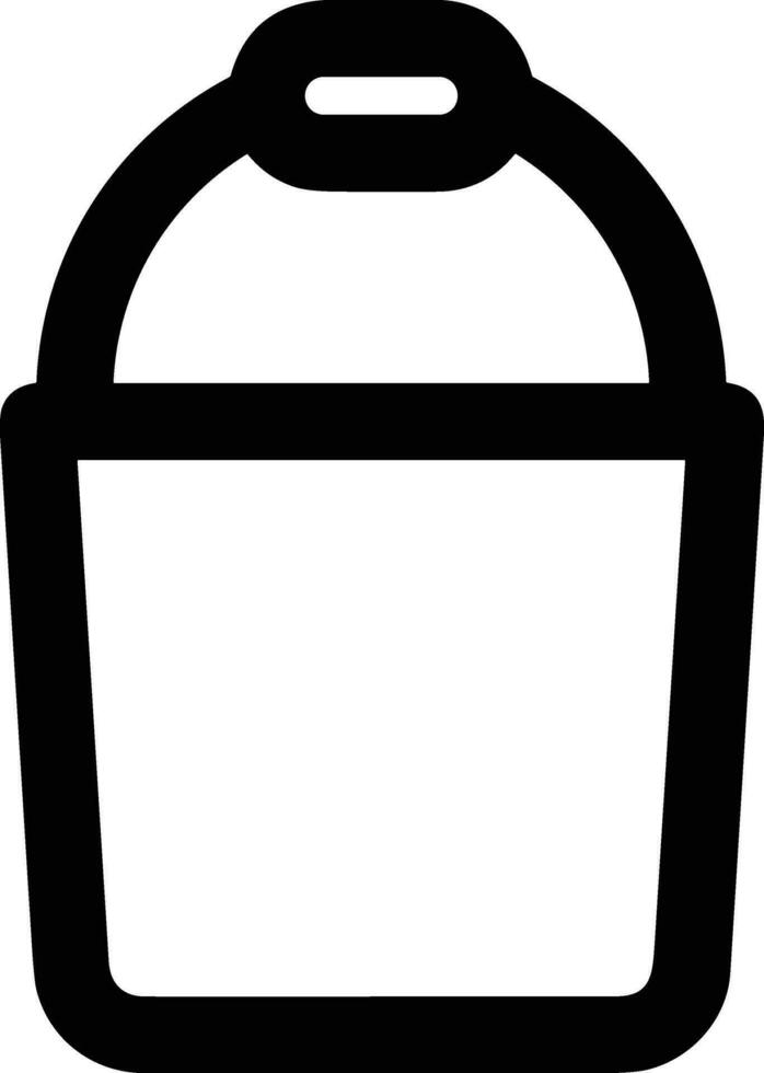 Bucket icon symbol vector image. Illustration of the bucket cleaning equipment washing outline design image. EPS 10