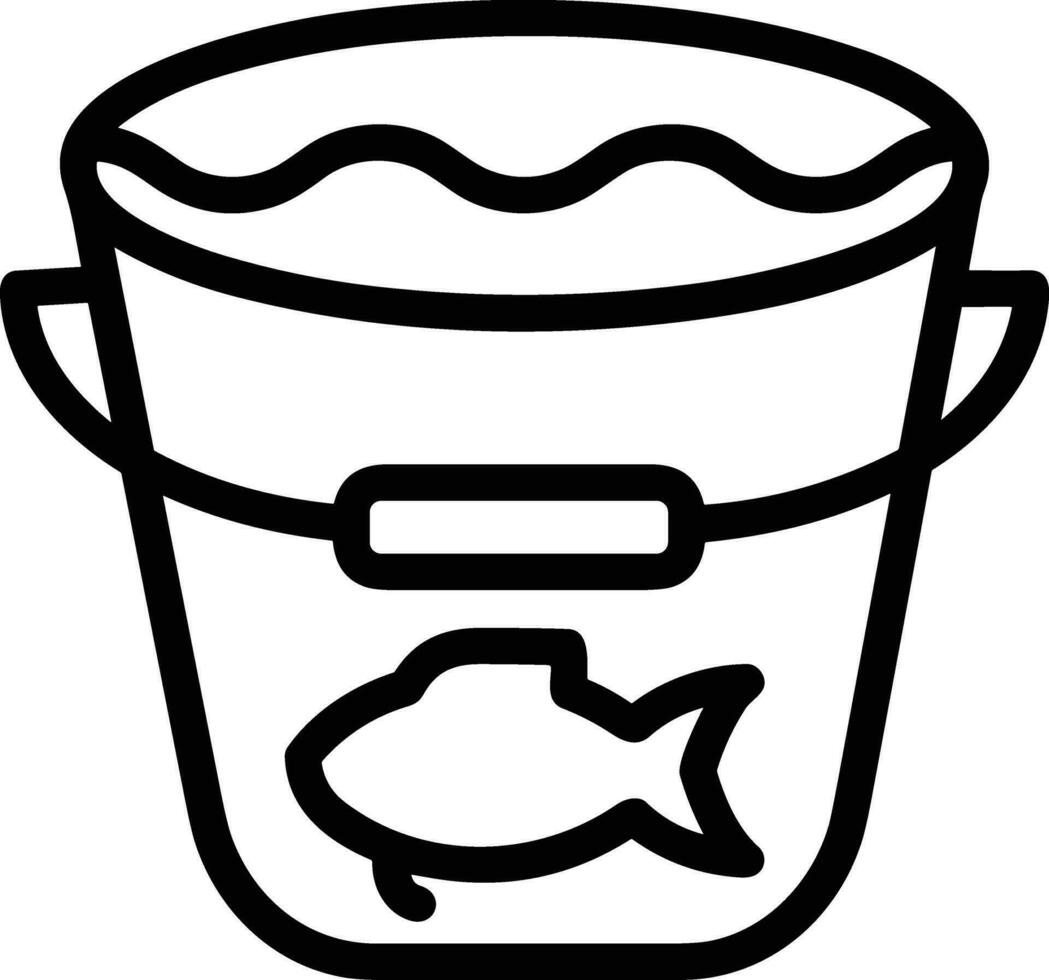 Bucket icon symbol vector image. Illustration of the bucket cleaning equipment washing outline design image. EPS 10