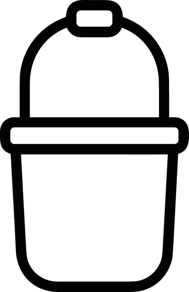 Bucket icon symbol vector image. Illustration of the bucket cleaning equipment washing outline design image. EPS 10