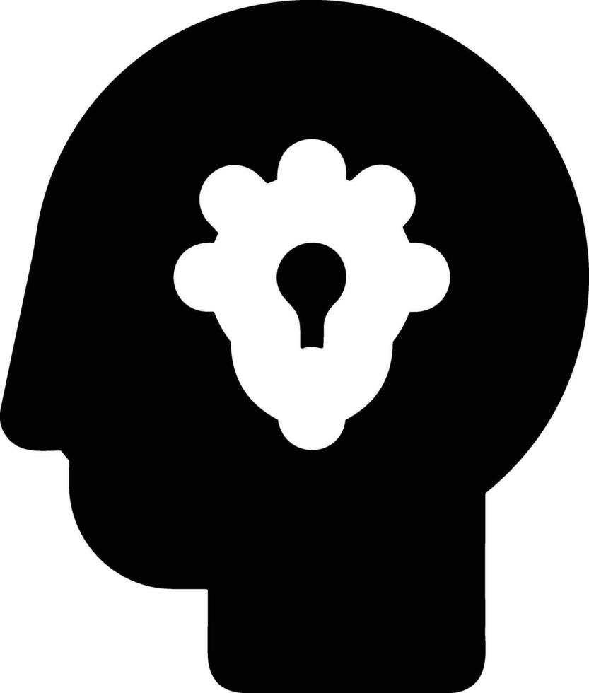 Brain idea symbol icon vector image. Illustration of the creative intelligence think design image. EPS 10