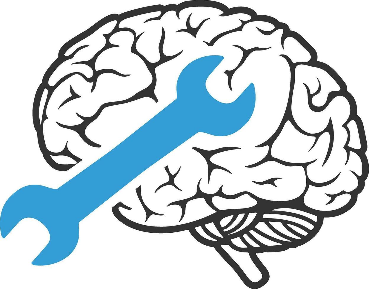 Brain idea symbol icon vector image. Illustration of the creative intelligence think design image. EPS 10