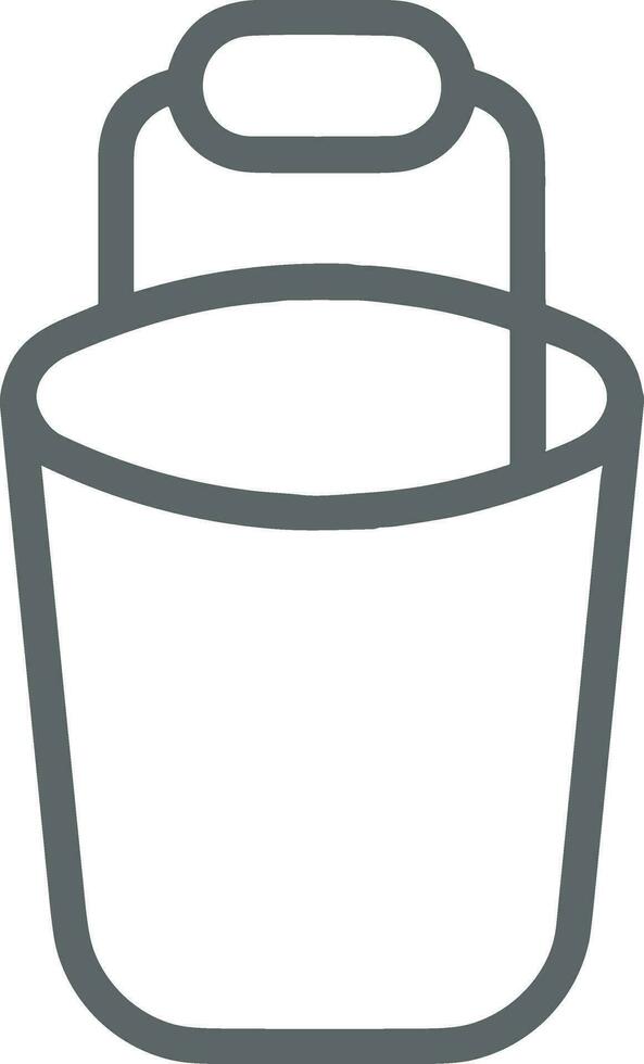 Bucket icon symbol vector image. Illustration of the bucket cleaning equipment washing outline design image. EPS 10