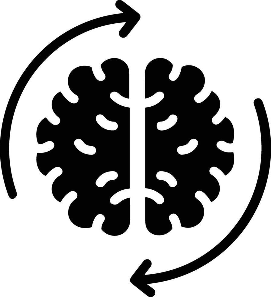 Brain idea symbol icon vector image. Illustration of the creative intelligence think design image. EPS 10