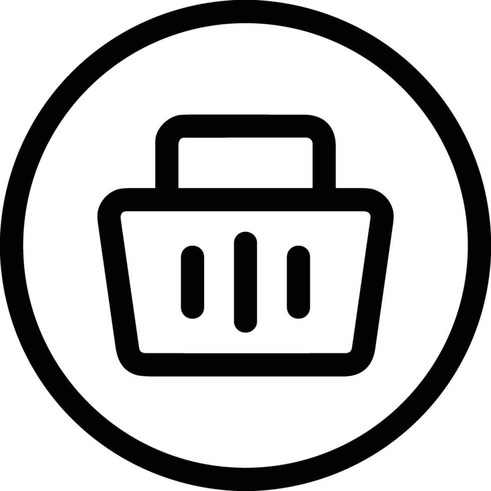 Bucket icon symbol vector image. Illustration of the bucket cleaning equipment washing outline design image. EPS 10