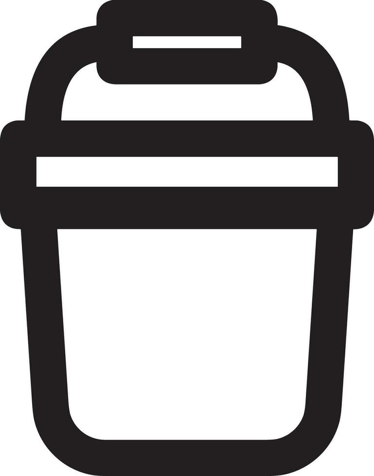 Bucket icon symbol vector image. Illustration of the bucket cleaning equipment washing outline design image. EPS 10