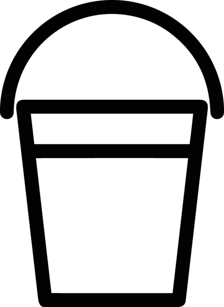 Bucket icon symbol vector image. Illustration of the bucket cleaning equipment washing outline design image. EPS 10