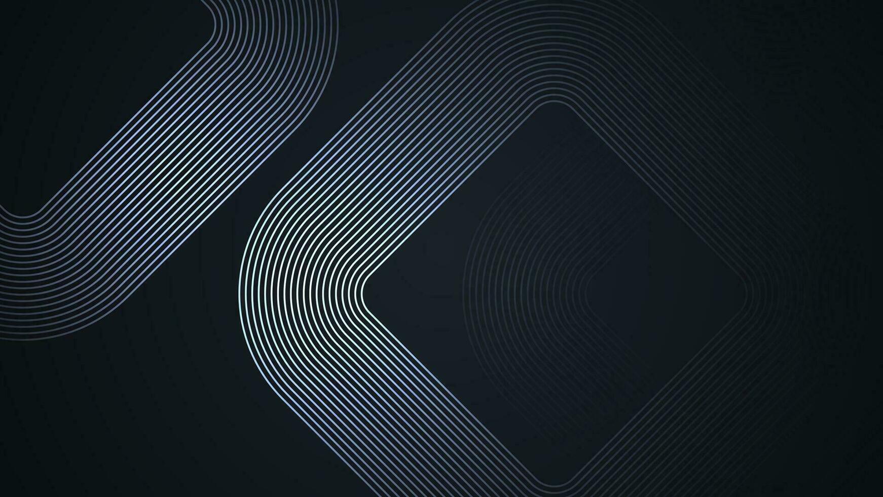 Black simple abstract background with lines in a geometric style as the main element. vector