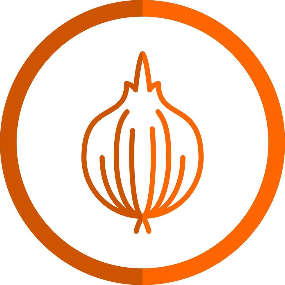 Red Onion Vector Icon Design
