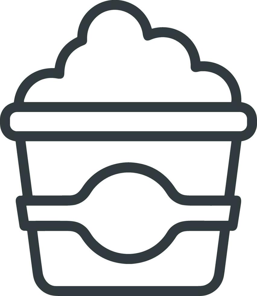 Bucket icon symbol vector image. Illustration of the bucket cleaning equipment washing outline design image. EPS 10