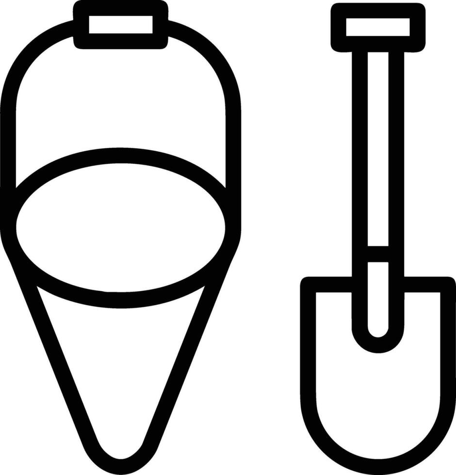 Bucket icon symbol vector image. Illustration of the bucket cleaning equipment washing outline design image. EPS 10