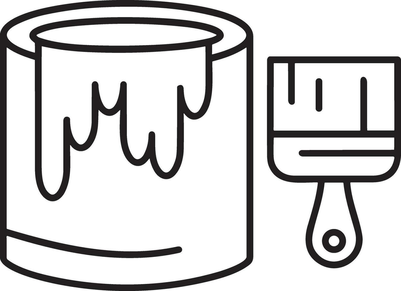 Bucket icon symbol vector image. Illustration of the bucket cleaning equipment washing outline design image. EPS 10
