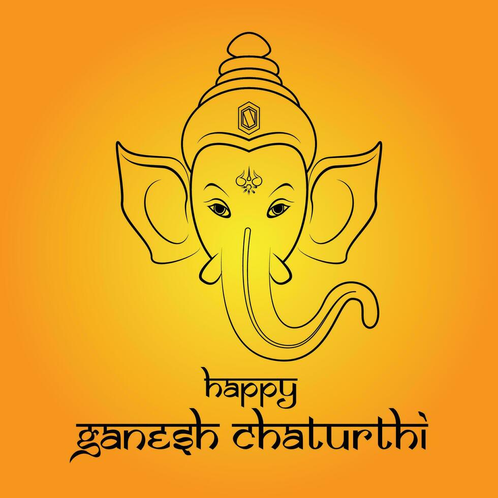 ganesh chaturthi saludo vector ilustración