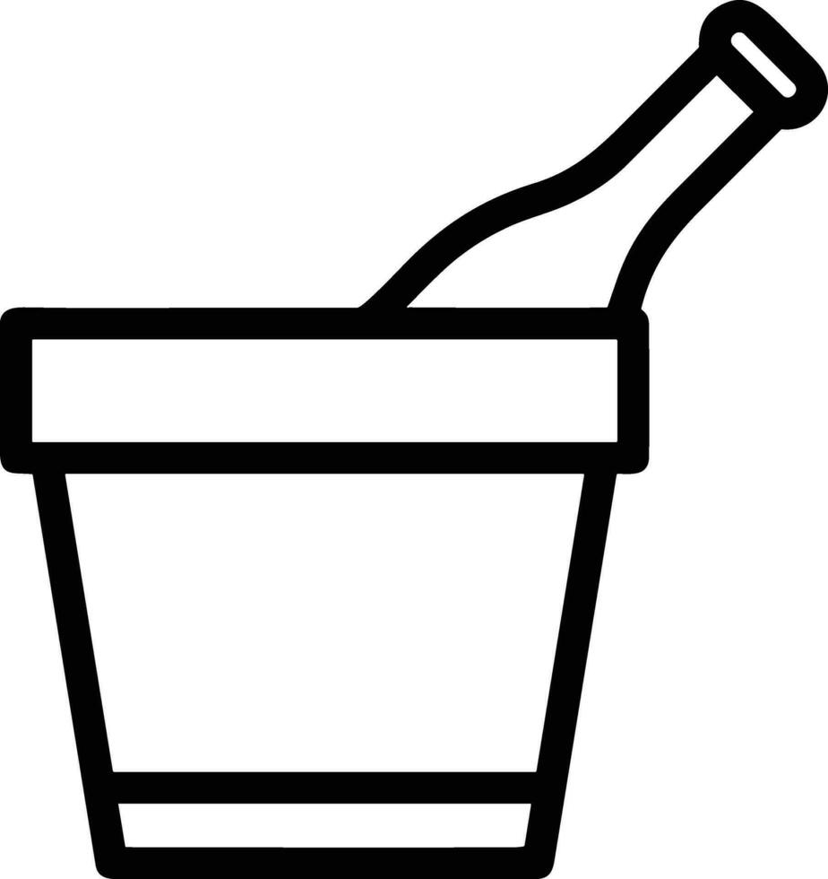 Bucket icon symbol vector image. Illustration of the bucket cleaning equipment washing outline design image. EPS 10