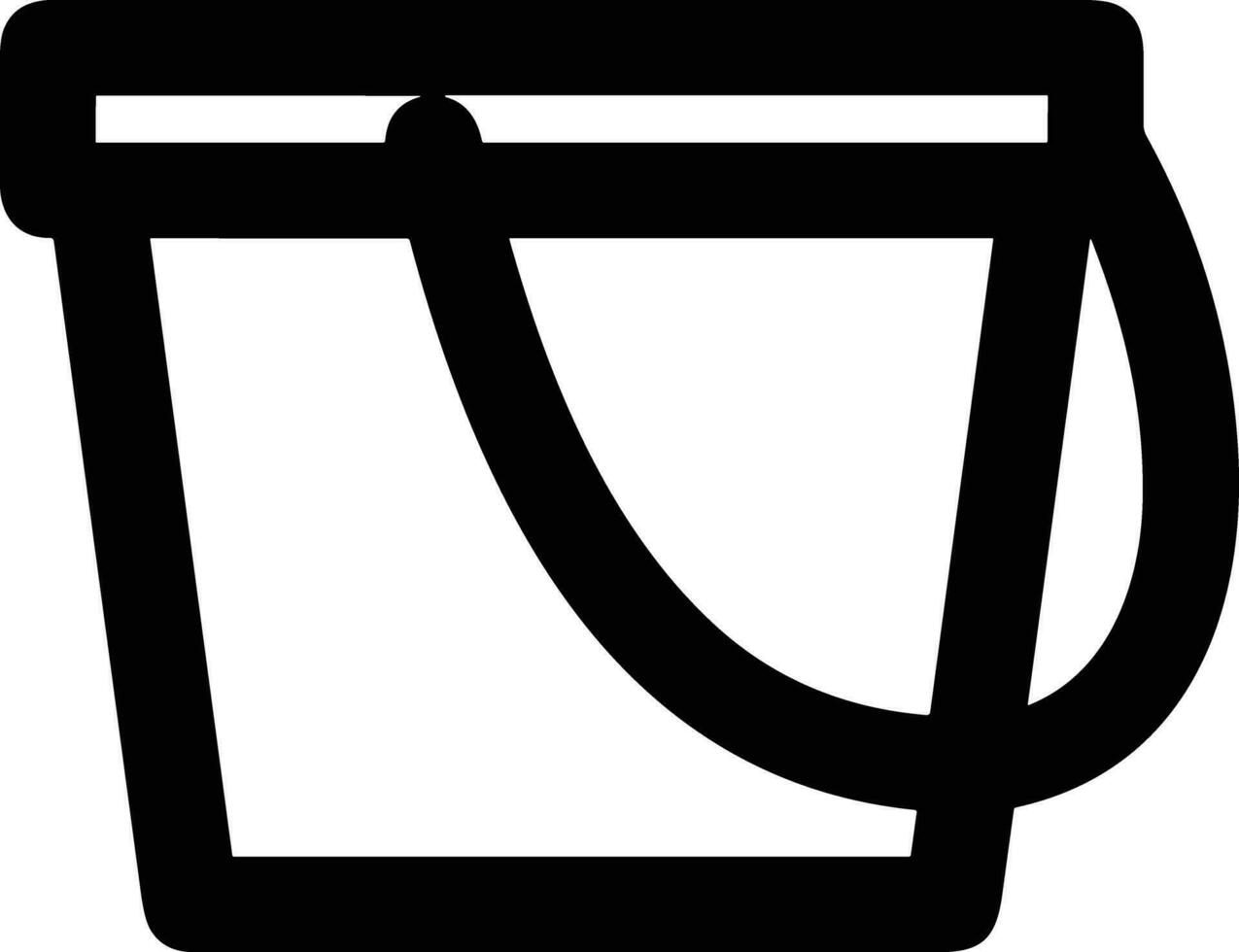 Bucket icon symbol vector image. Illustration of the bucket cleaning equipment washing outline design image. EPS 10