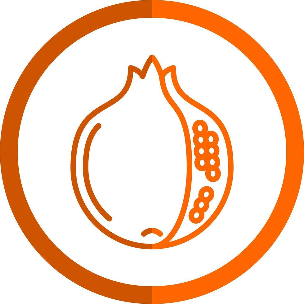 Pomegranate Vector Icon Design