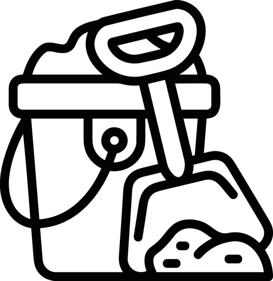 Bucket icon symbol vector image. Illustration of the bucket cleaning equipment washing outline design image. EPS 10
