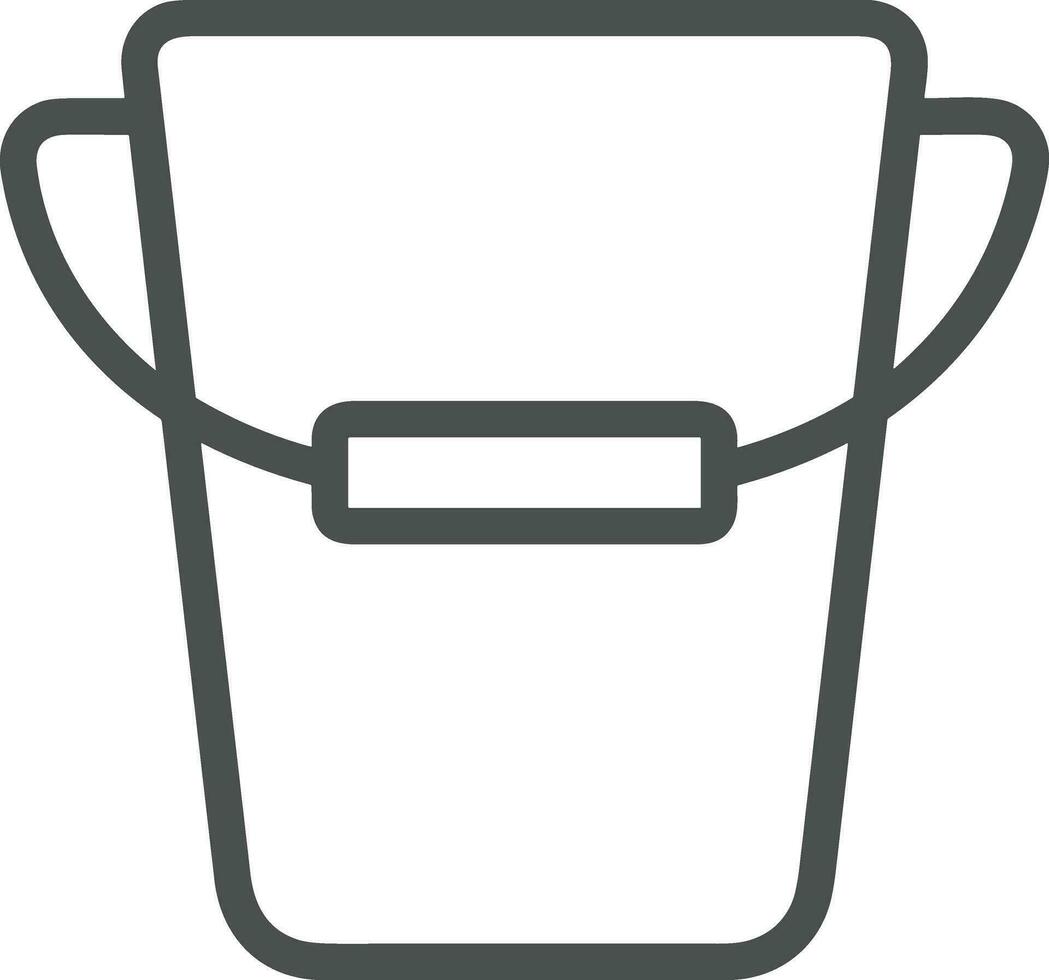 Bucket icon symbol vector image. Illustration of the bucket cleaning equipment washing outline design image. EPS 10