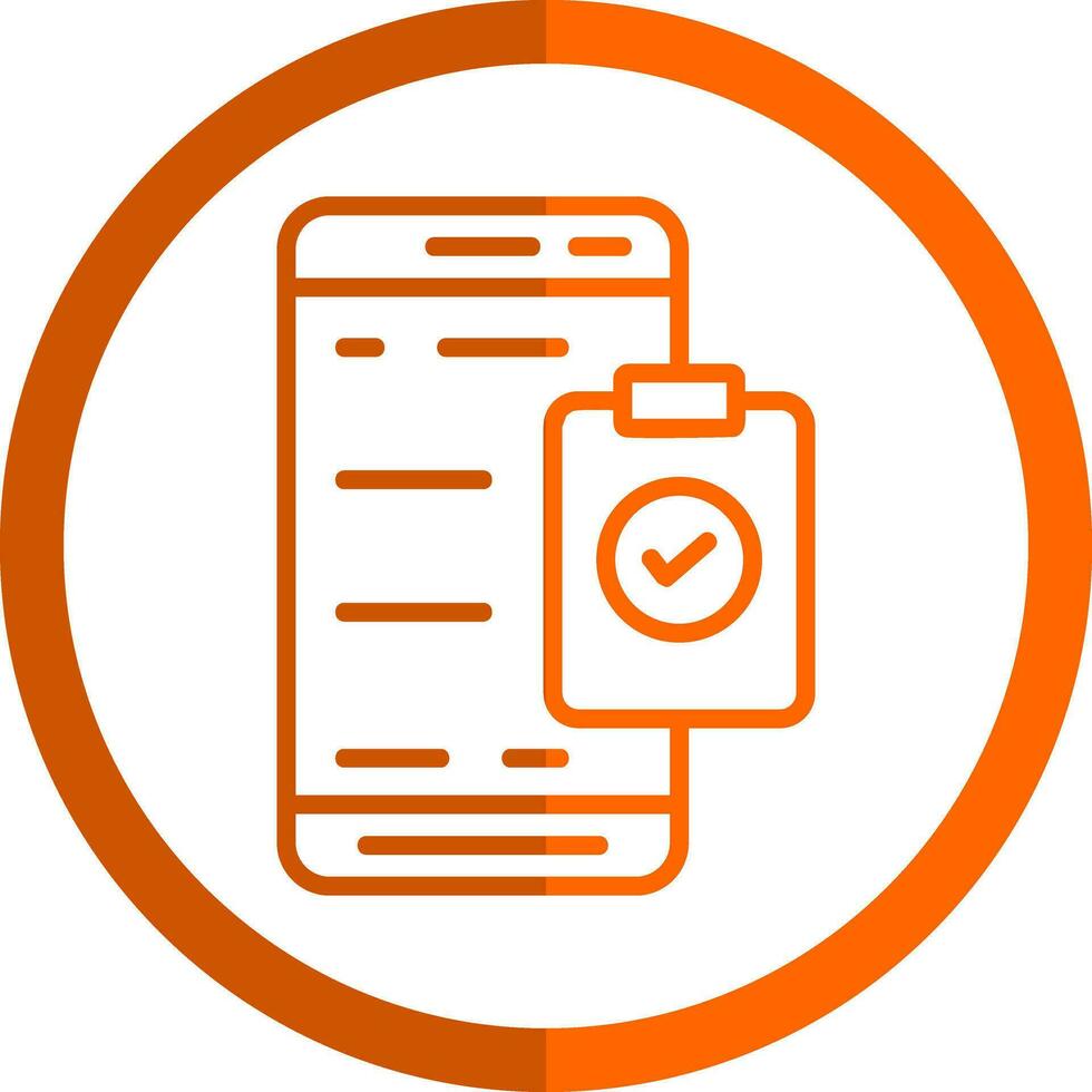 Mobile Check List  Vector Icon Design