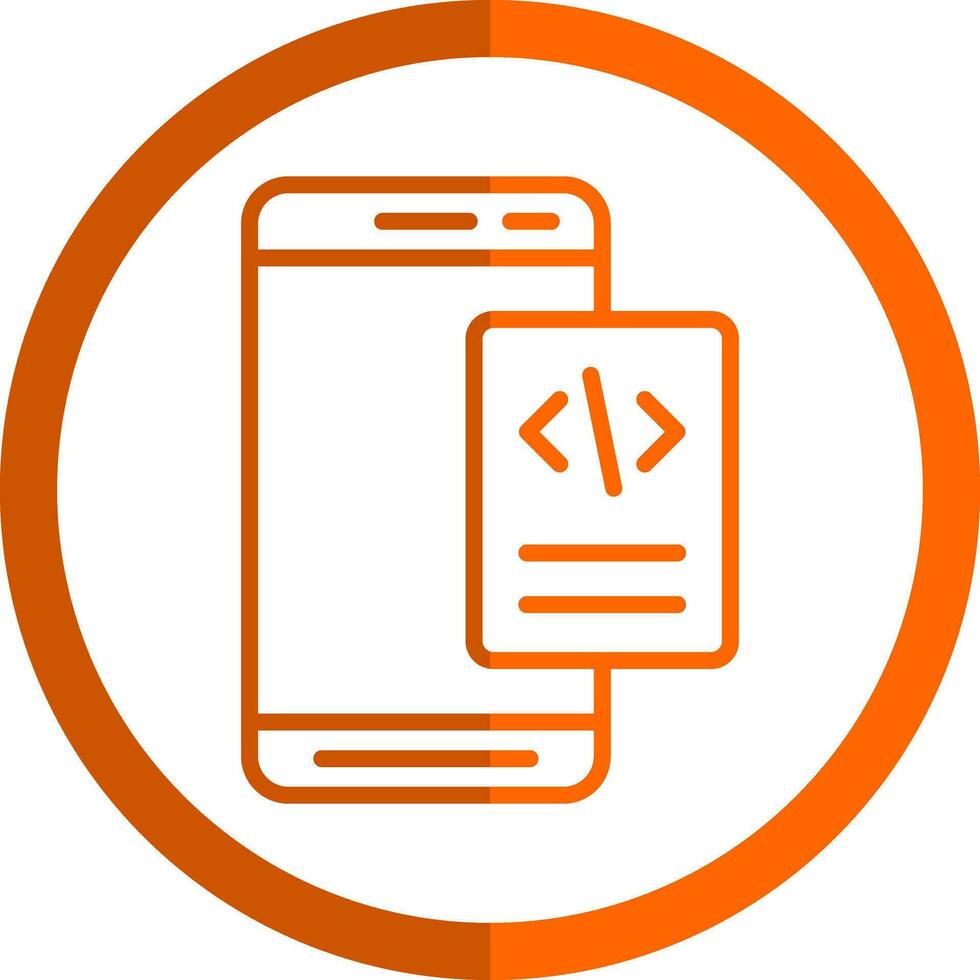 Mobile Coding  Vector Icon Design