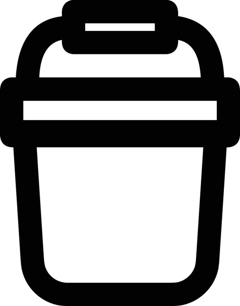 Bucket icon symbol vector image. Illustration of the bucket cleaning equipment washing outline design image. EPS 10