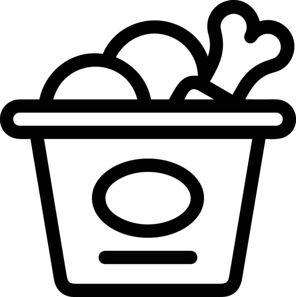 Bucket icon symbol vector image. Illustration of the bucket cleaning equipment washing outline design image. EPS 10