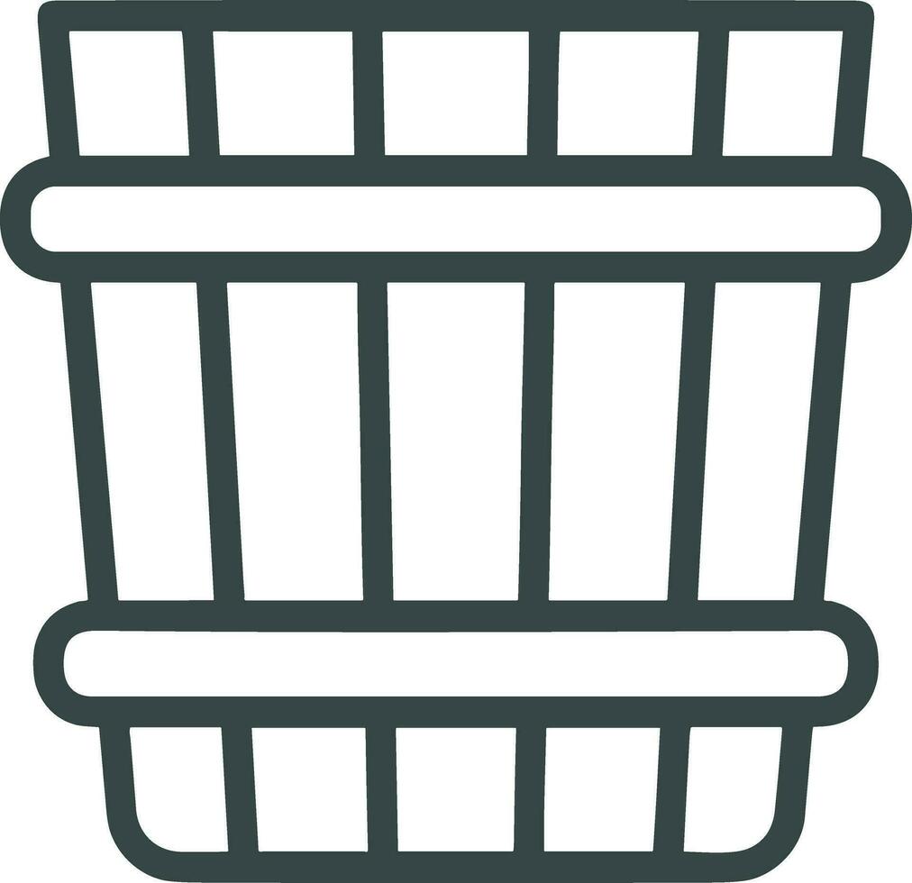 Bucket icon symbol vector image. Illustration of the bucket cleaning equipment washing outline design image. EPS 10