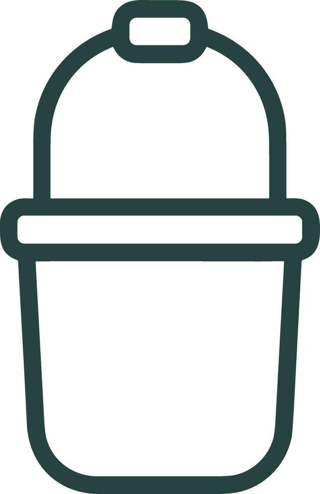 Bucket icon symbol vector image. Illustration of the bucket cleaning equipment washing outline design image. EPS 10