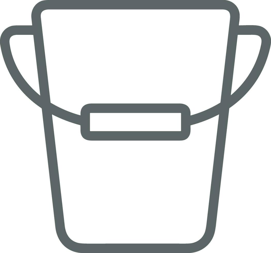 Bucket icon symbol vector image. Illustration of the bucket cleaning equipment washing outline design image. EPS 10