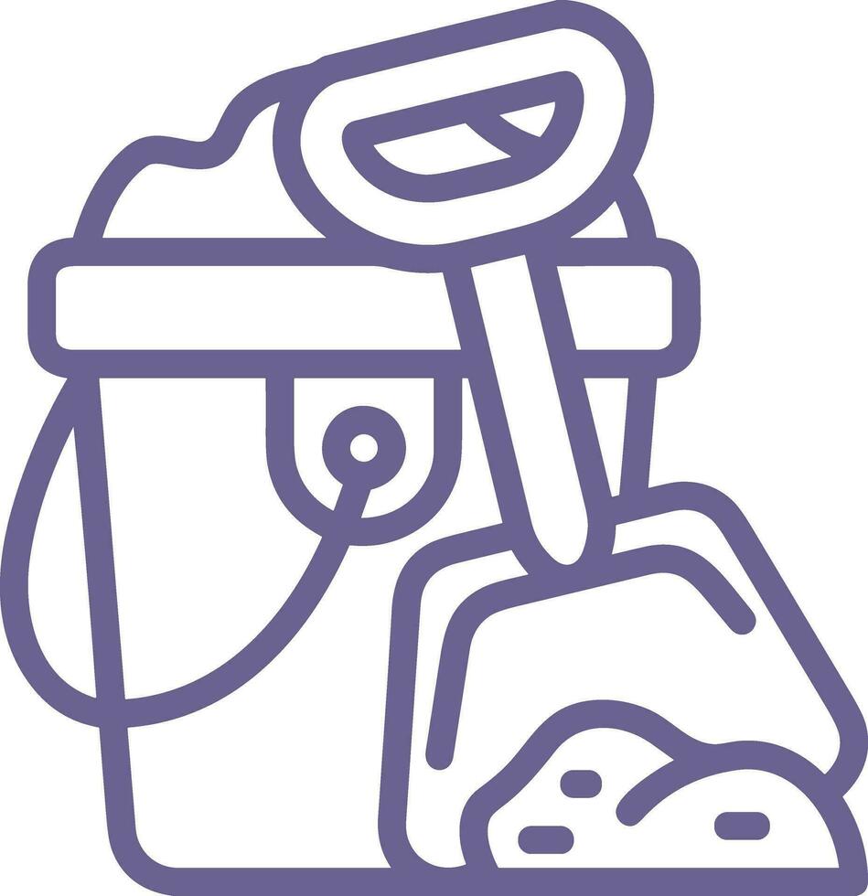 Bucket icon symbol vector image. Illustration of the bucket cleaning equipment washing outline design image. EPS 10