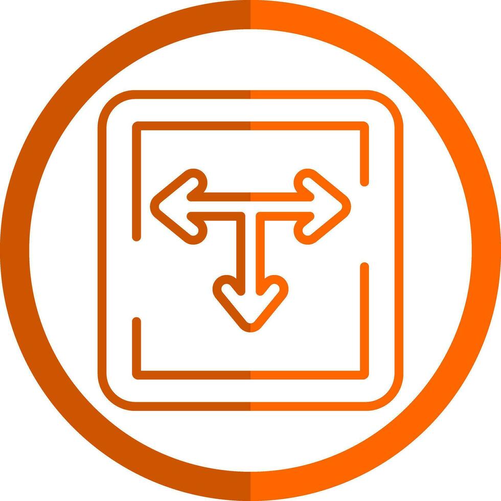 T Junction Vector Icon Design