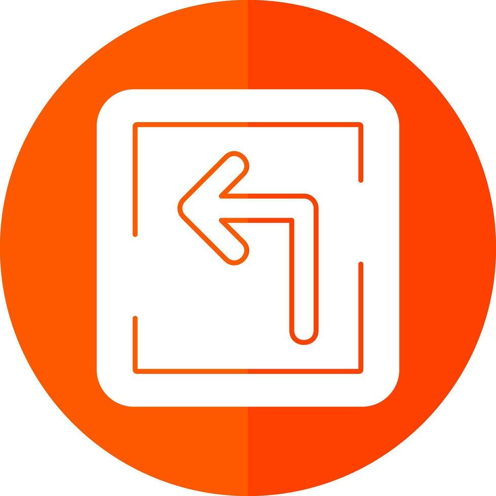 Turn Left Vector Icon Design