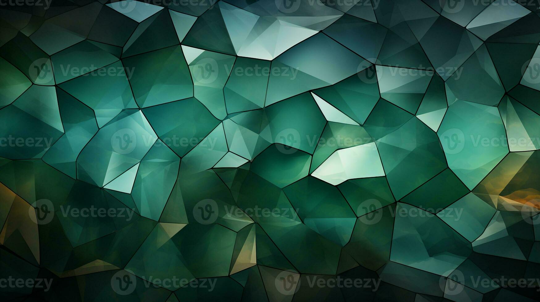 Green polygon background photo