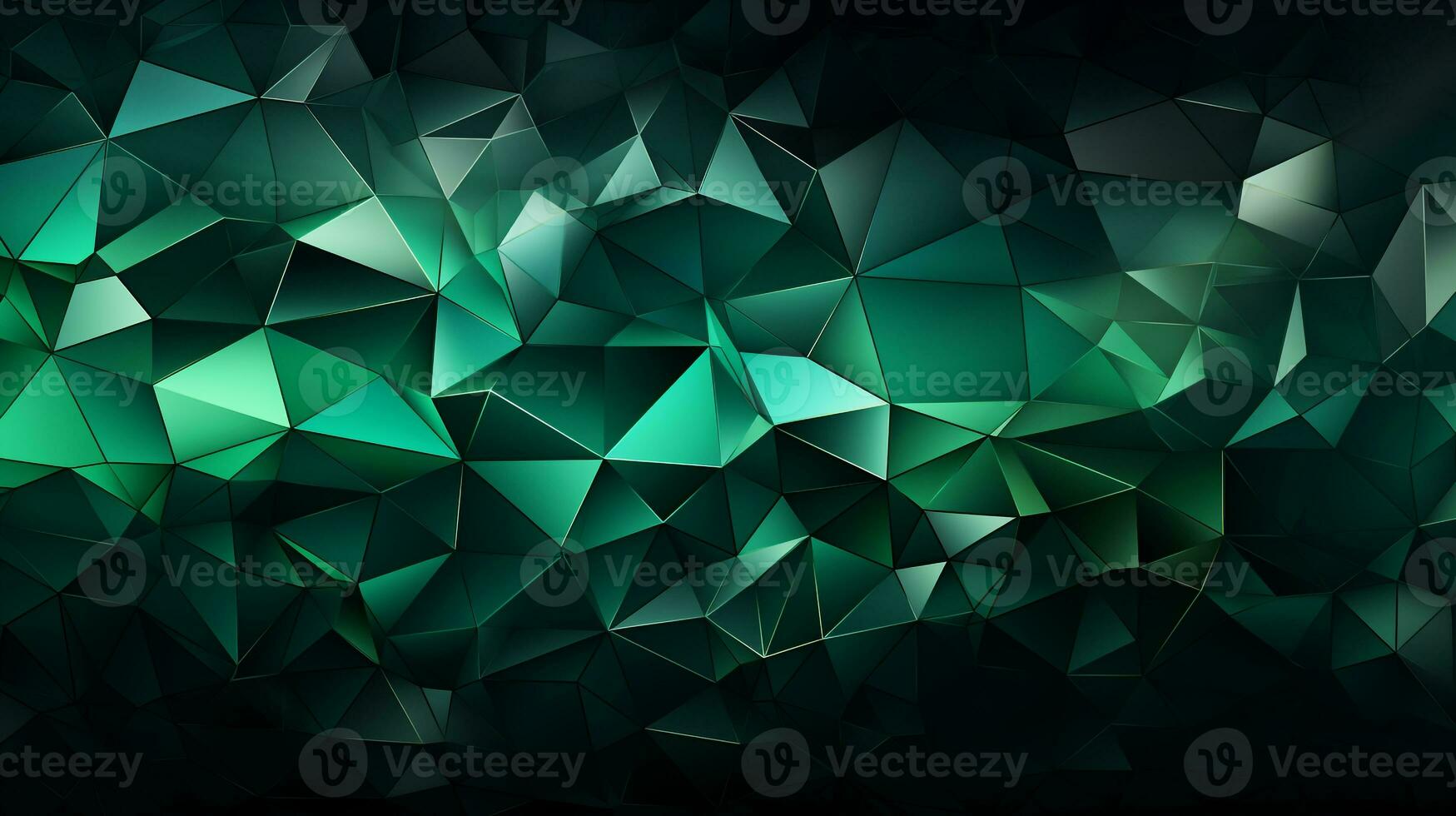 Green polygon background photo