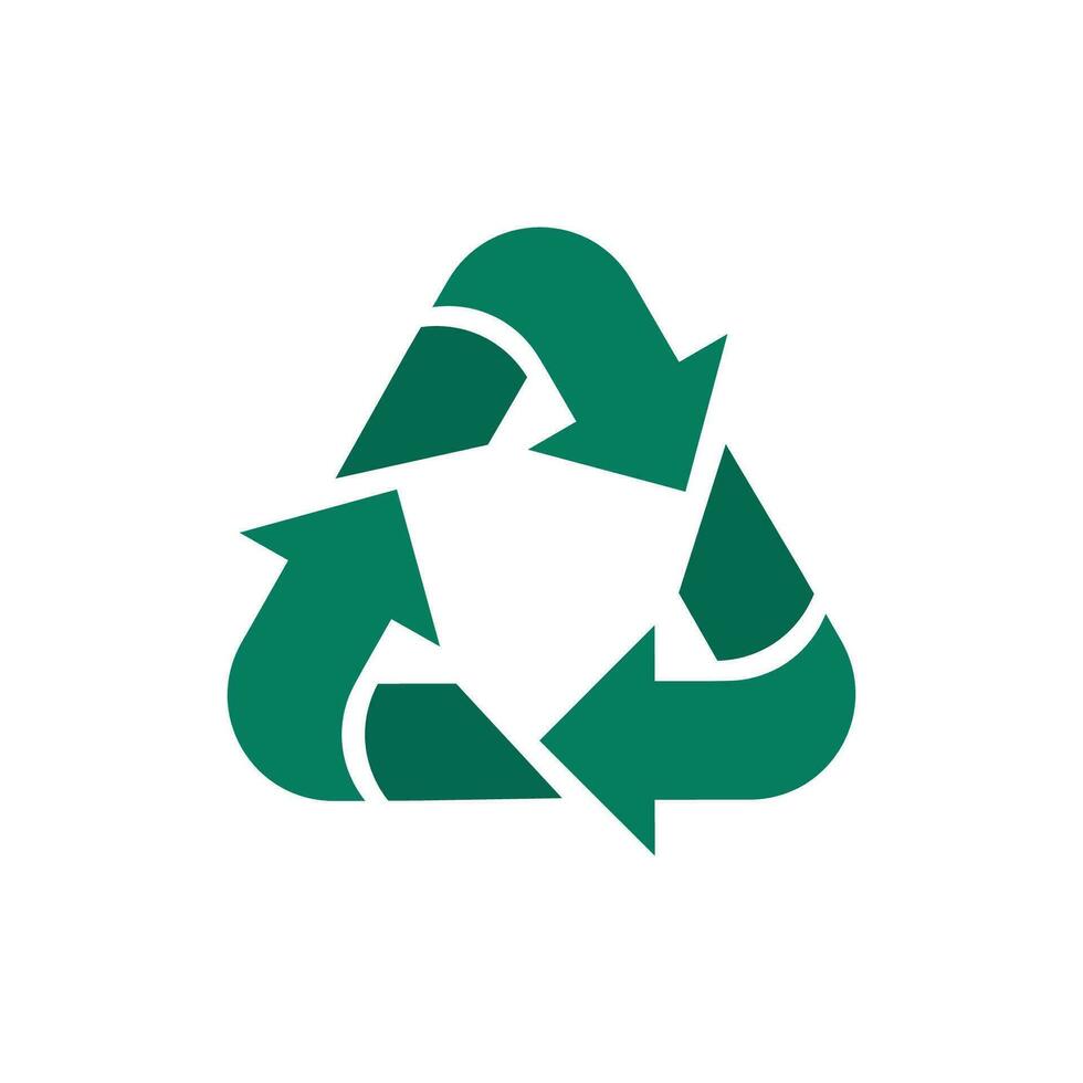 verde color reciclar logo símbolo aislado blanco antecedentes vector