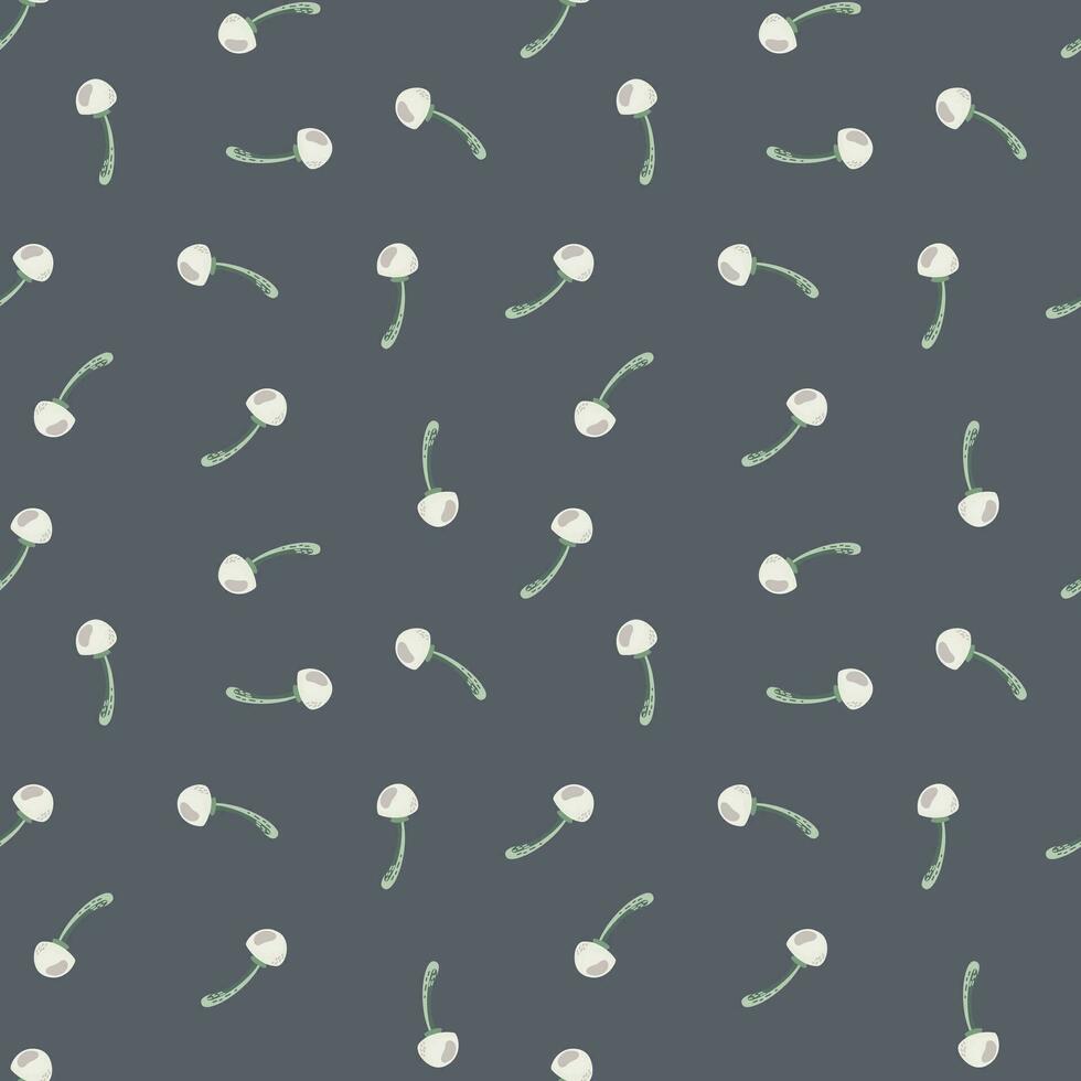 Seamless pattern with toadstool mushrooms. Magical fly agaric wallpaper. vector