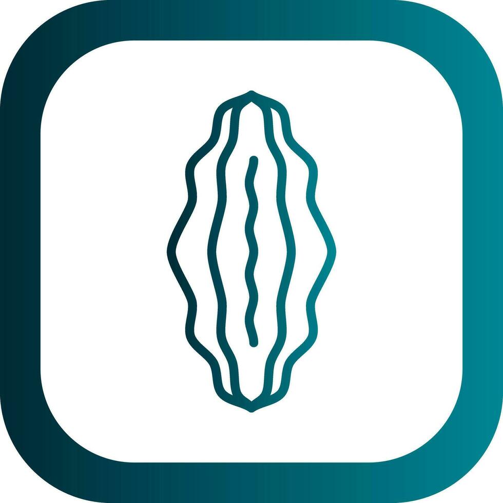 Bitter Melon Vector Icon Design