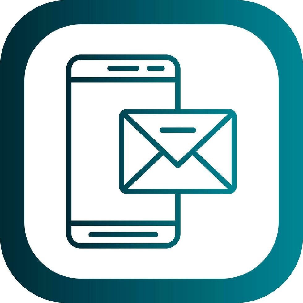 Mobile Mail  Vector Icon Design