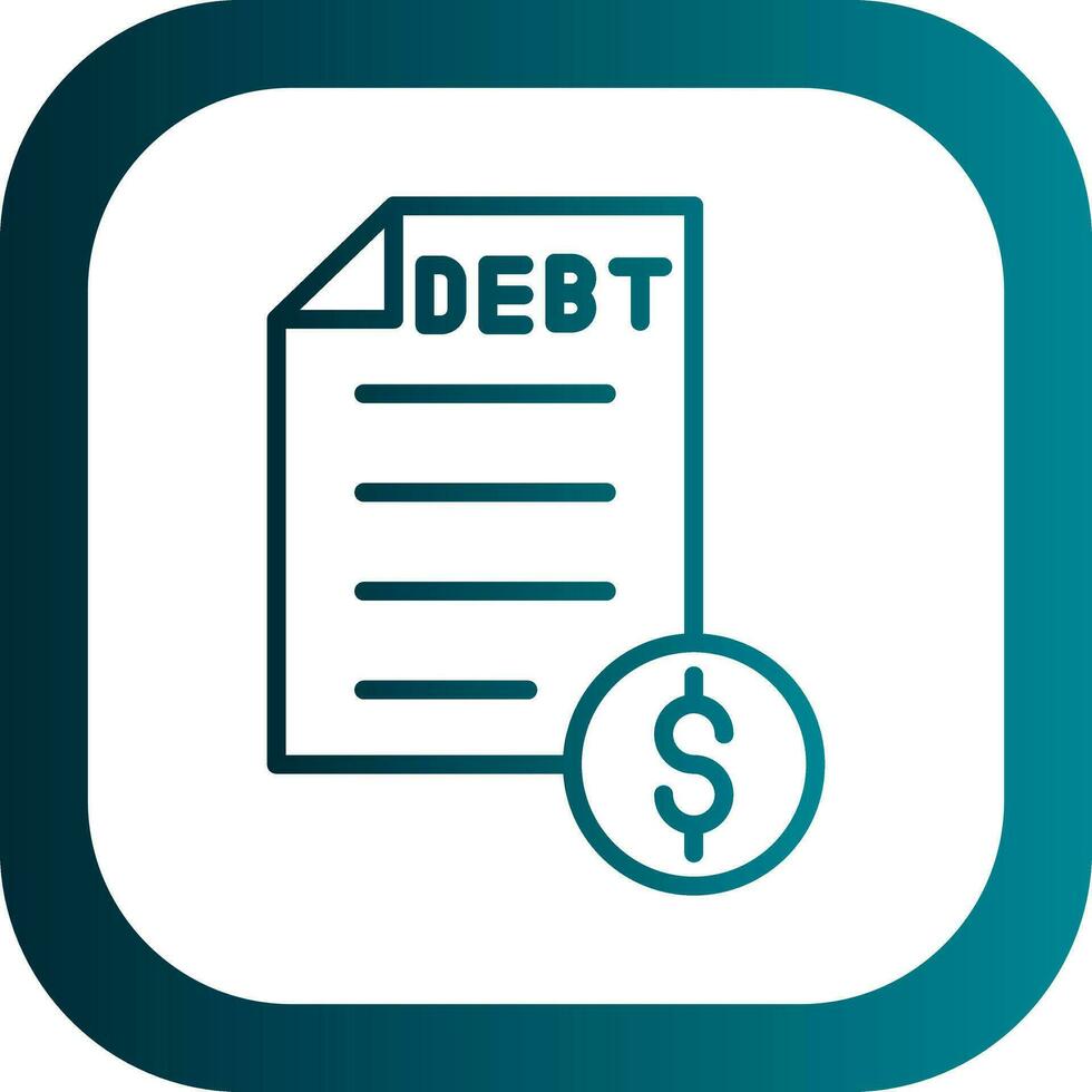 Debt Vector Icon Design