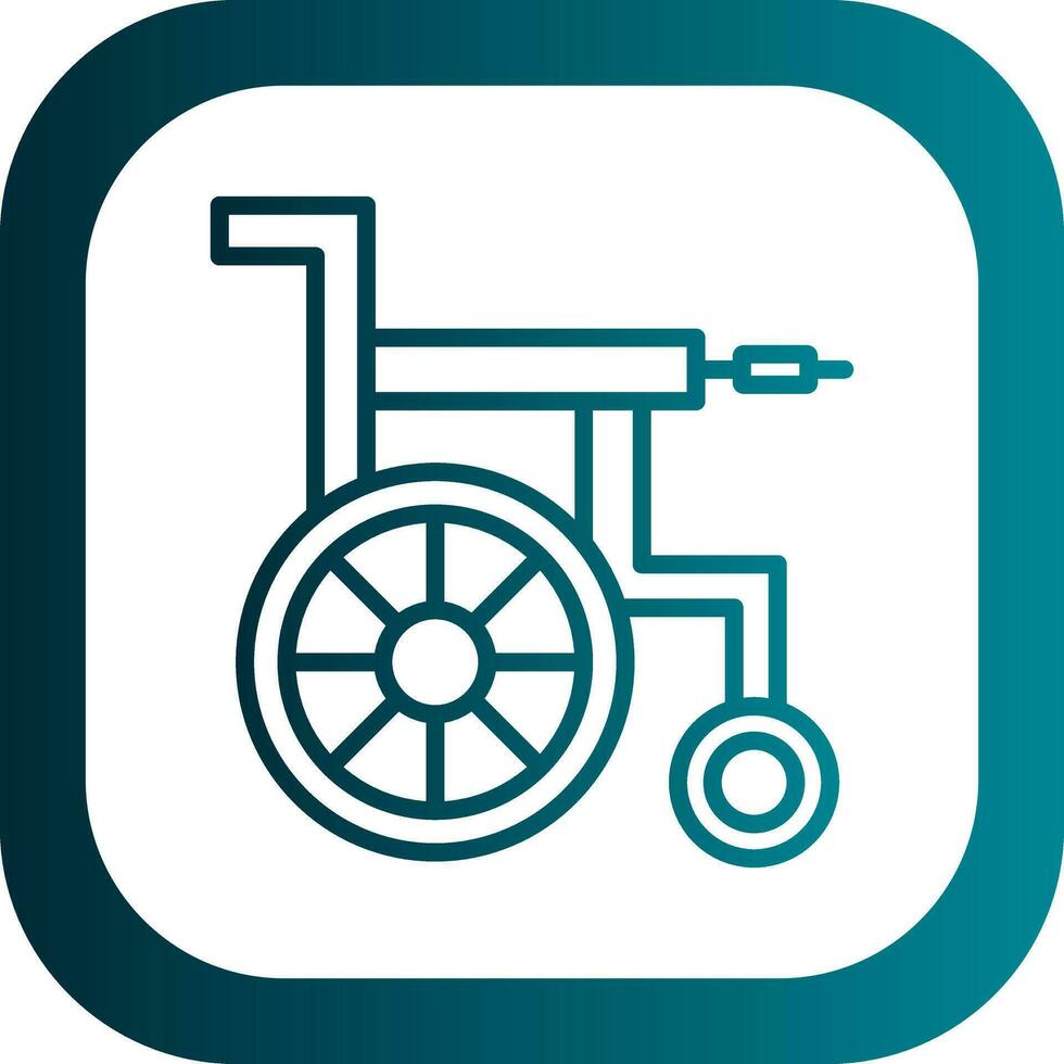 Wheel Chair Vector Icon Design