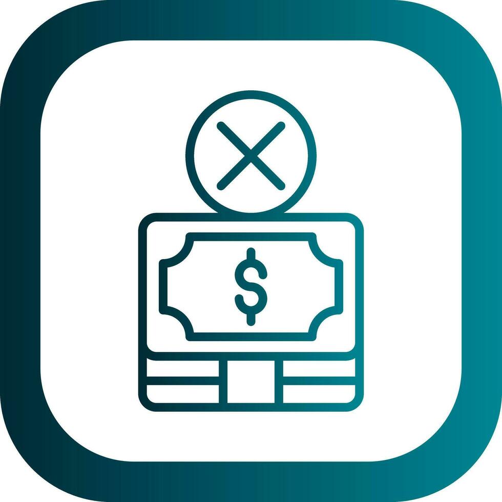 sin diseño de icono de vector de dinero