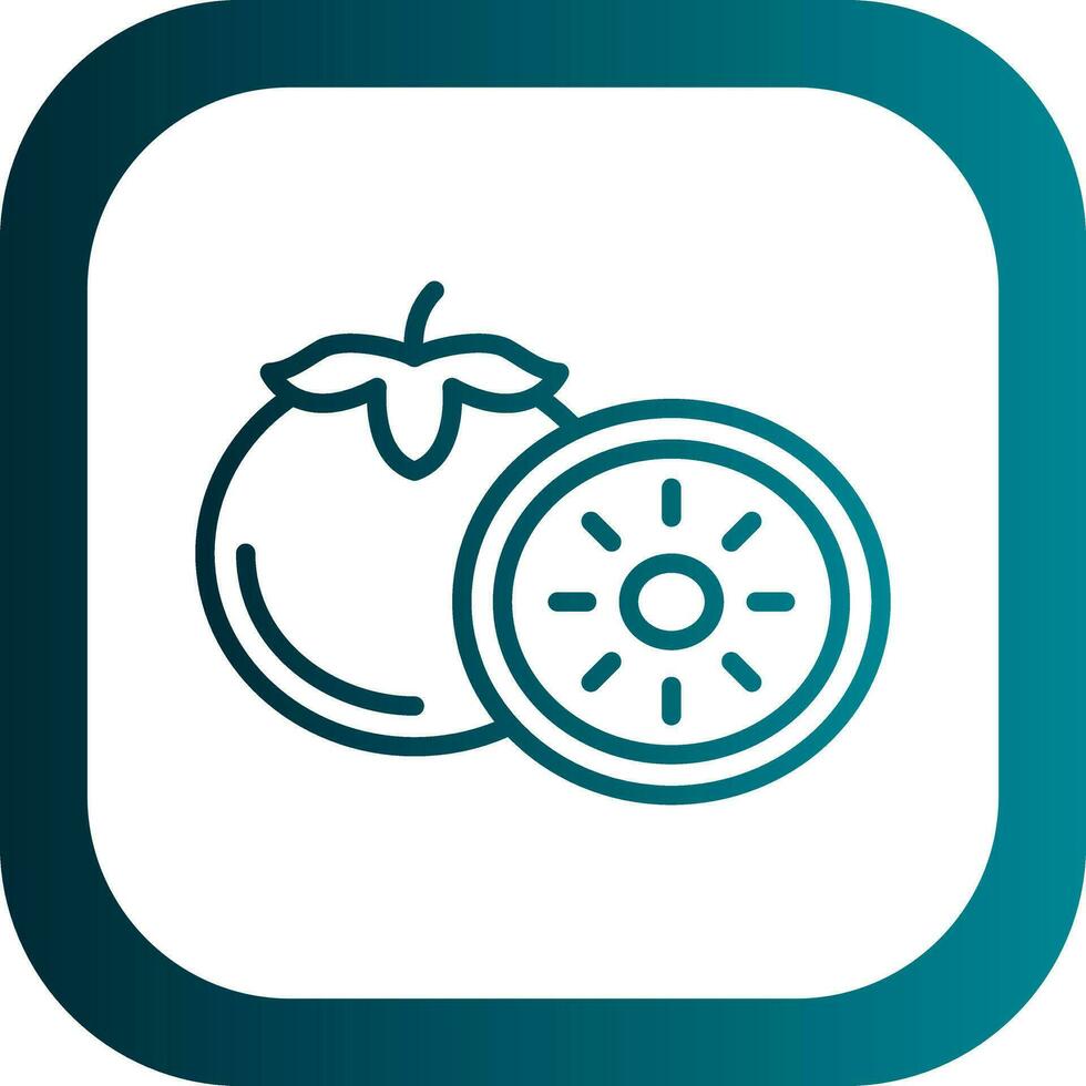 Persimmon Vector Icon Design