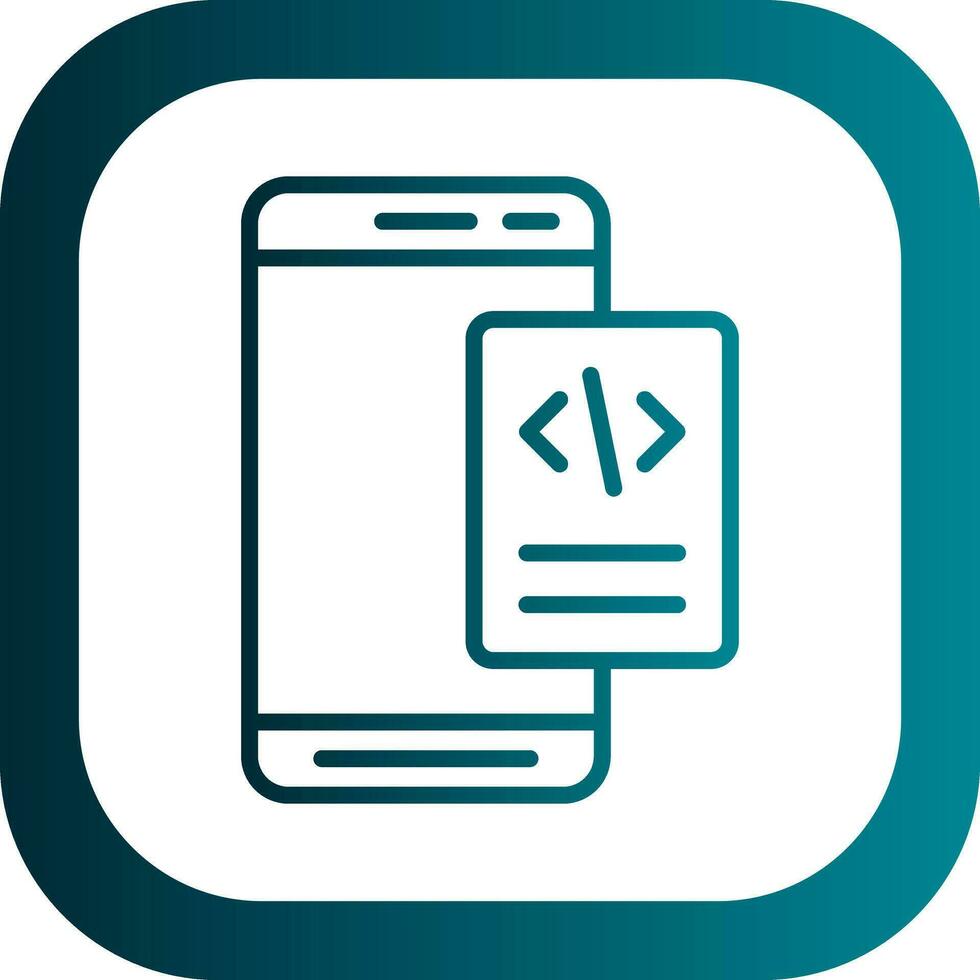 móvil codificación vector icono diseño