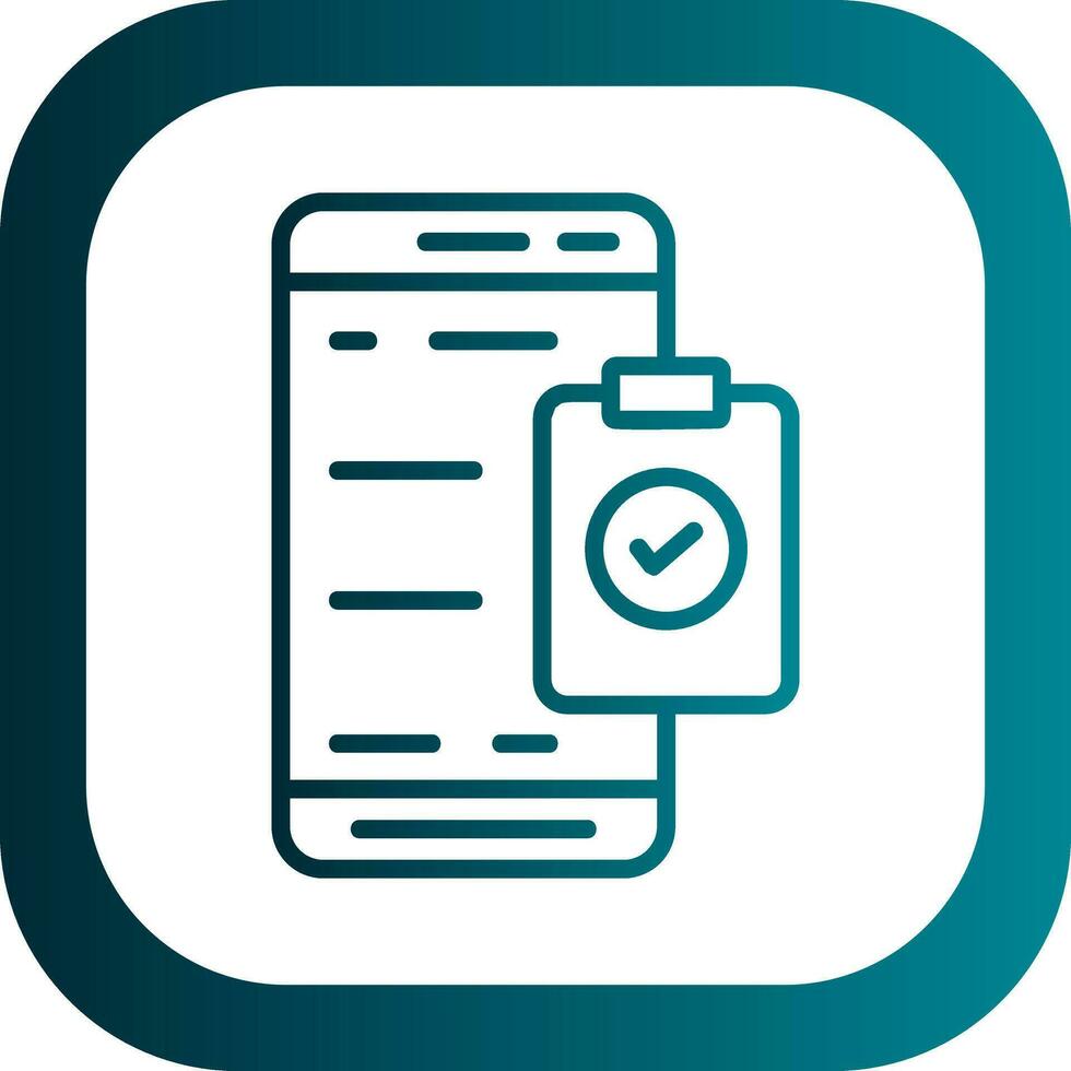 Mobile Check List  Vector Icon Design